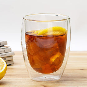 UMIZILI clear double-wall design enhances drink presentation