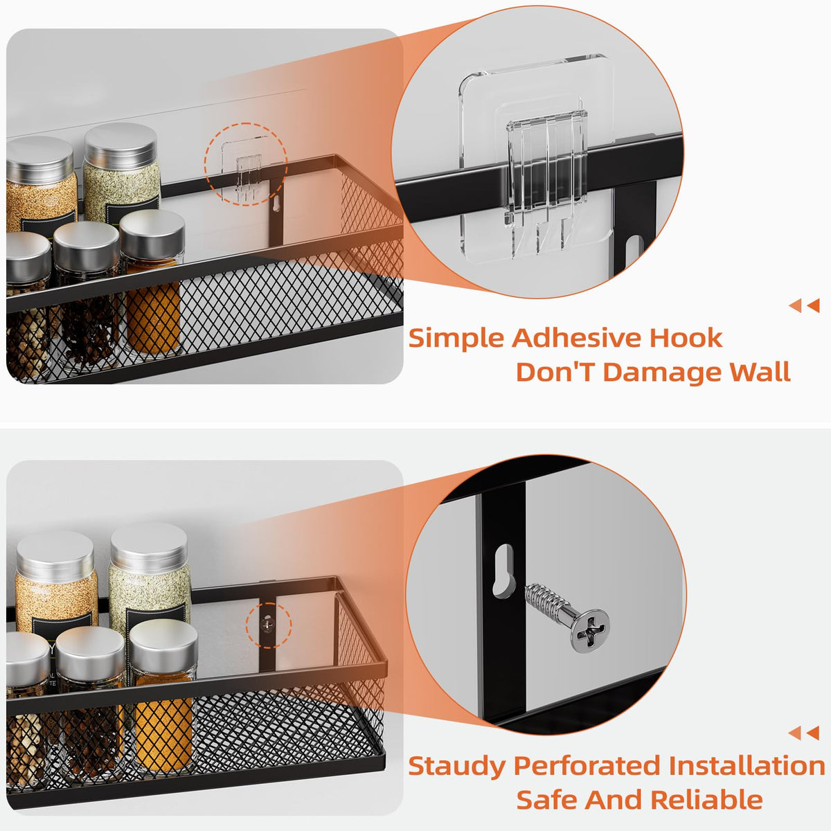 Umomi Spice Rack Side Guards add safety and stability.