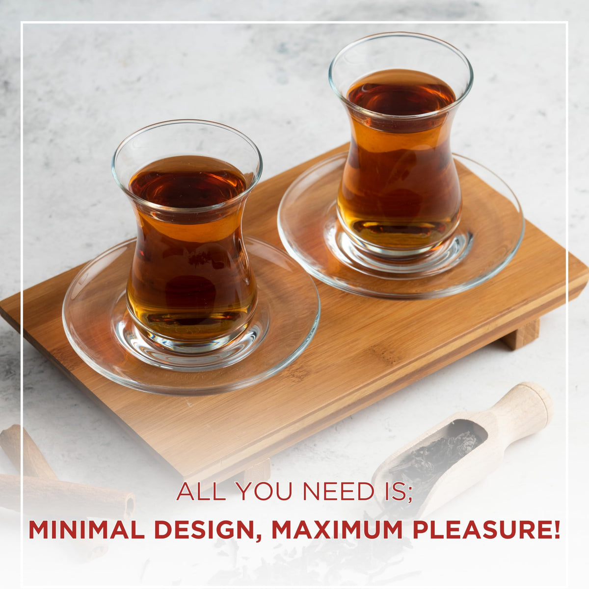 ums glasses with a comfortable hold for safe handling of hot tea