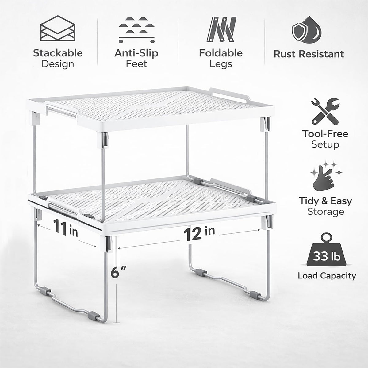ums kitchen shelves foldable storage shelf offers compact design