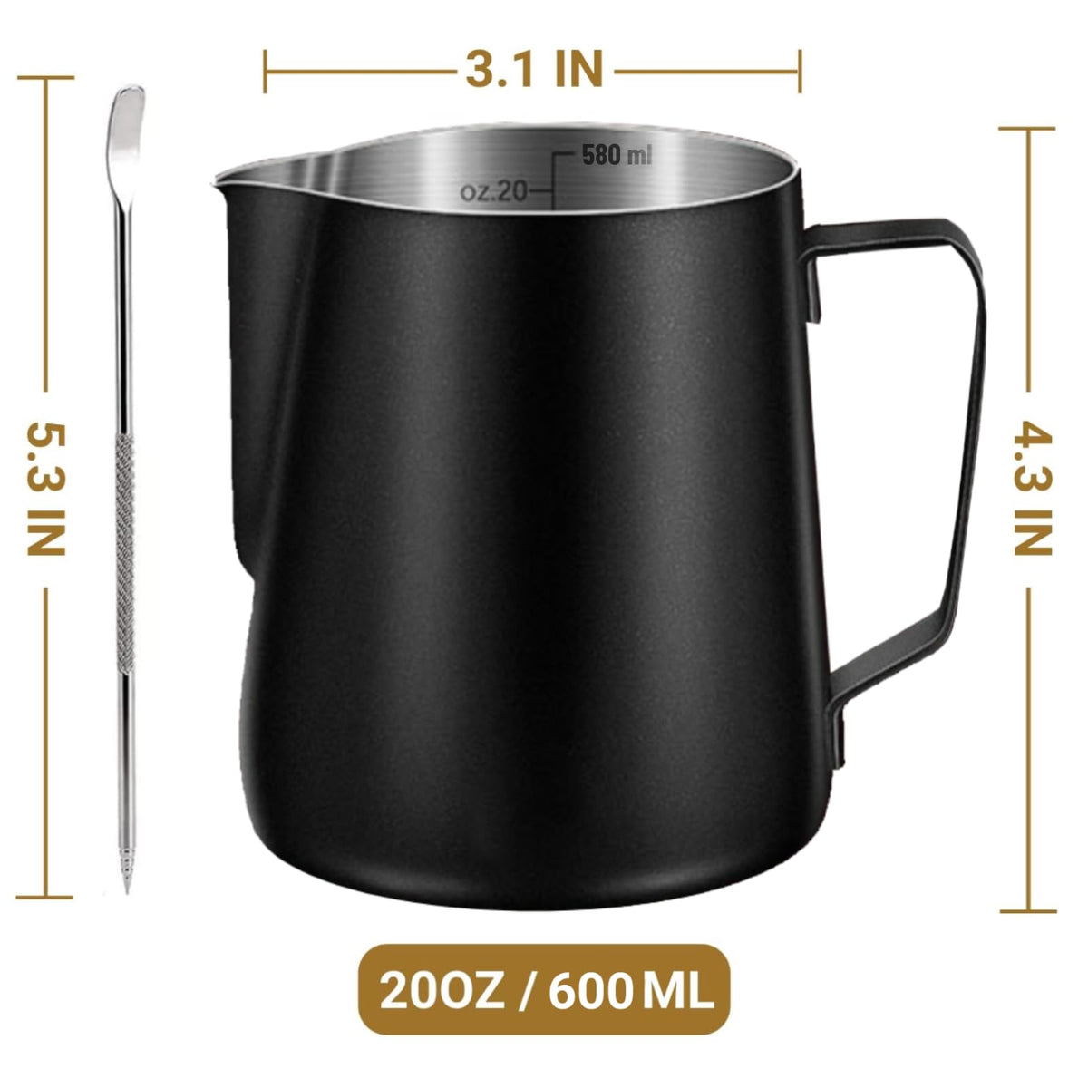 UMUACCAN milk frothing pitcher latte art pen included.