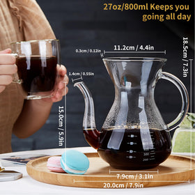 Anti-drip spout minimizes drips for clean pouring.