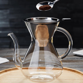 Unbreakable double-filter system delivers clean, balanced flavors in each pour.