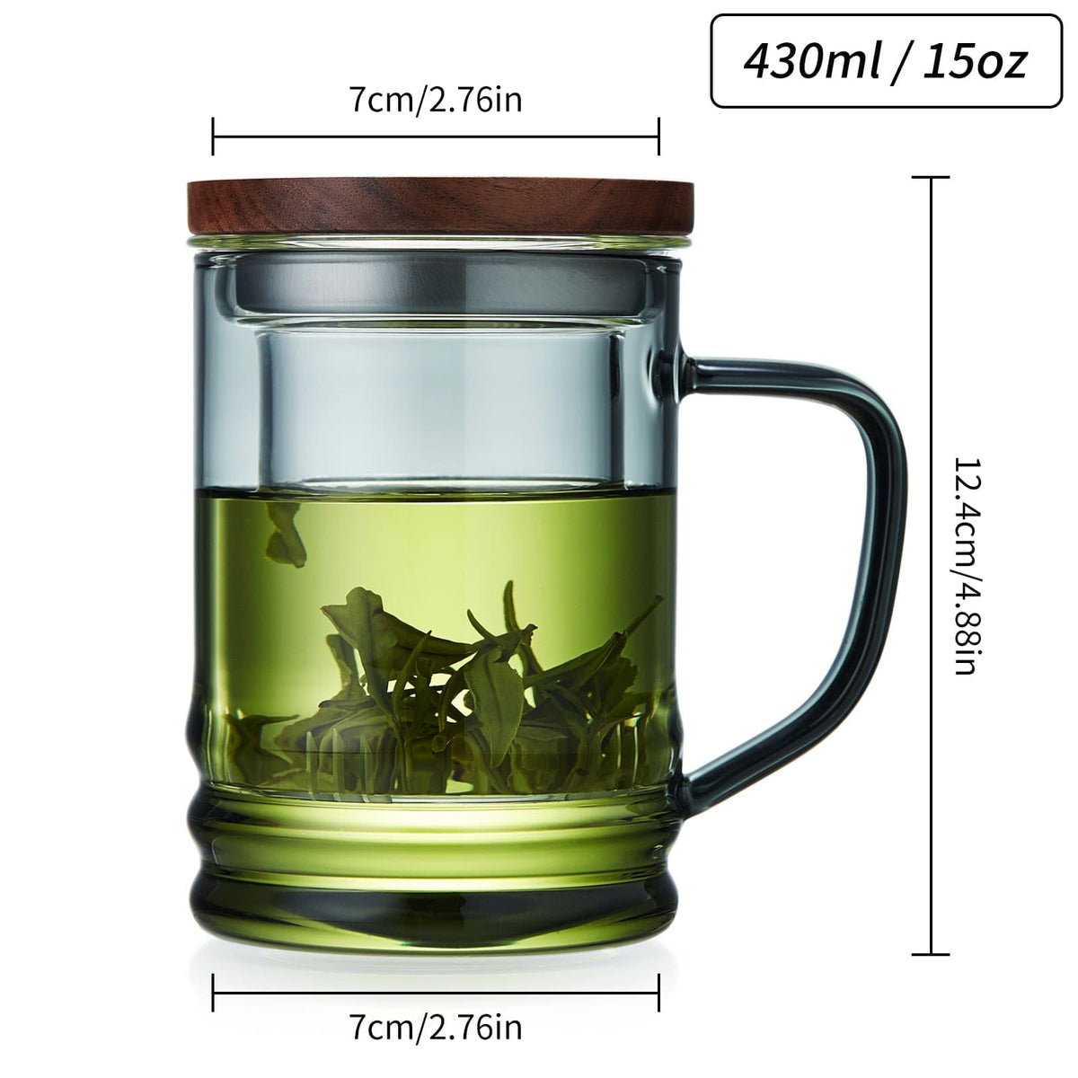 Unbreakable glass tea cup borosilicate durability and easy cleaning