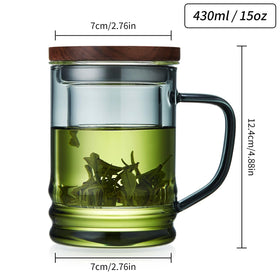 Unbreakable glass tea cup borosilicate durability and easy cleaning