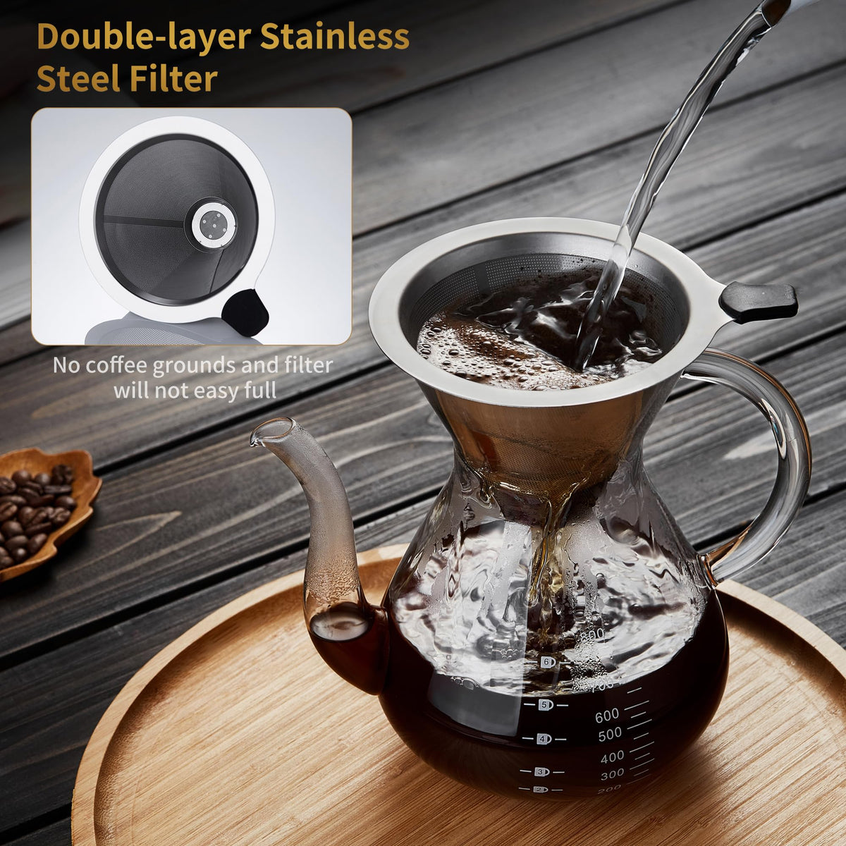 Stovetop-safe design lets you brew directly on your range.