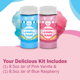 Under the Sun Cotton Candy Floss Sugar Blue Raspberry bottle ideal for fairs and gatherings