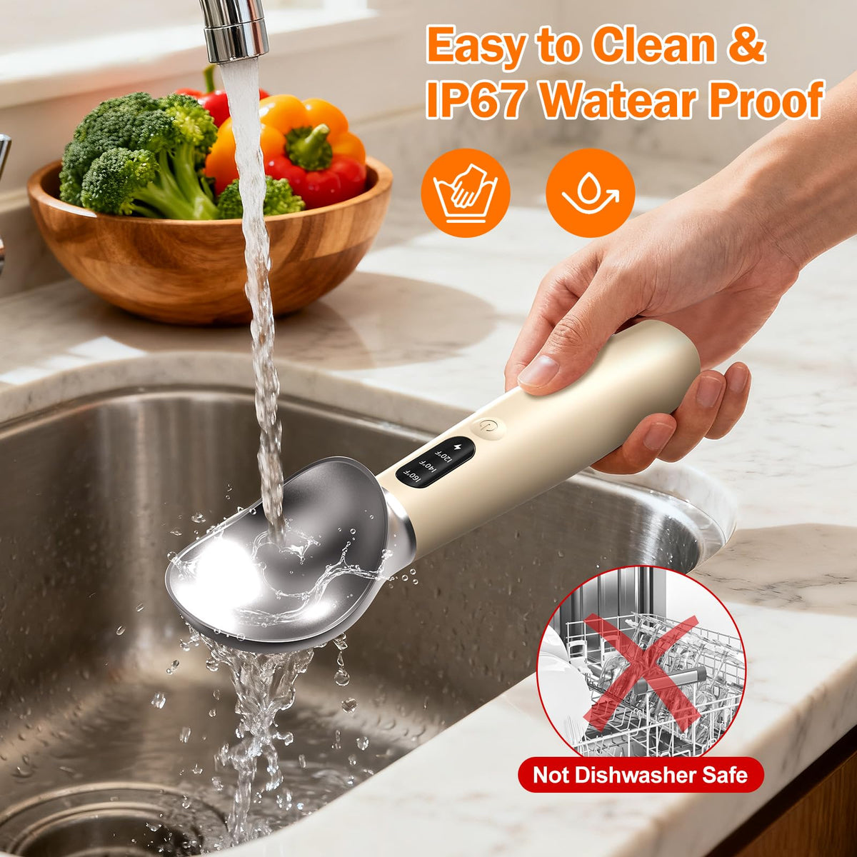 Undersary one-piece silicone body simplifies cleaning and maintenance.
