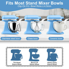 UNEFCYC clip-on funnel on bowls provides steady hands-free pouring.