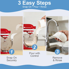UNEFCYC dishwasher-safe design cleans easily after doughs and batters.