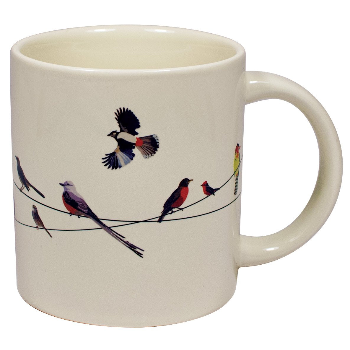 The Unemployed Philosophers Guild Birds on a Wire mug comes in a bright gift box