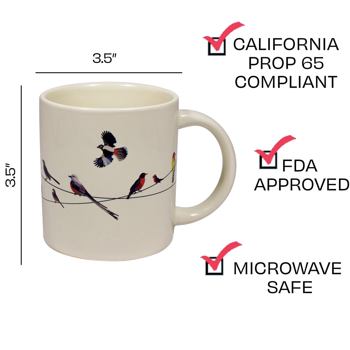 Birds on a Wire mug by The Unemployed Philosophers Guild makes mornings brighter