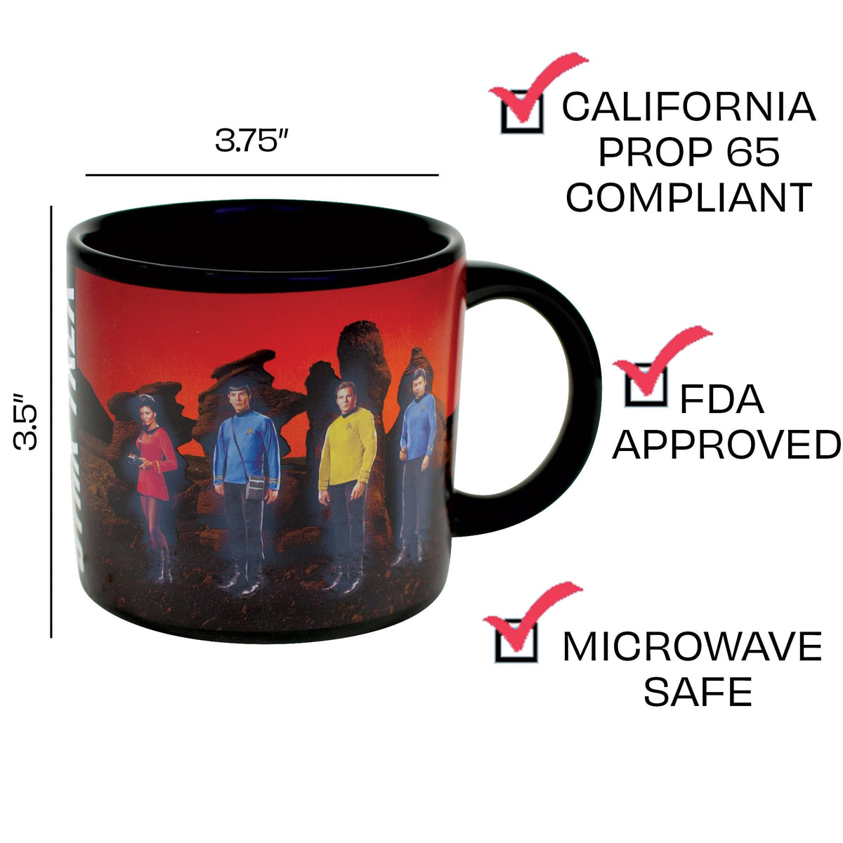Unemployed Philosophers Guild transporter mug in box, ideal gift for Star Trek fans.
