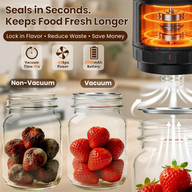 UNERVER M11 electric mason jar sealer with regular-mouth lids for efficient sealing.