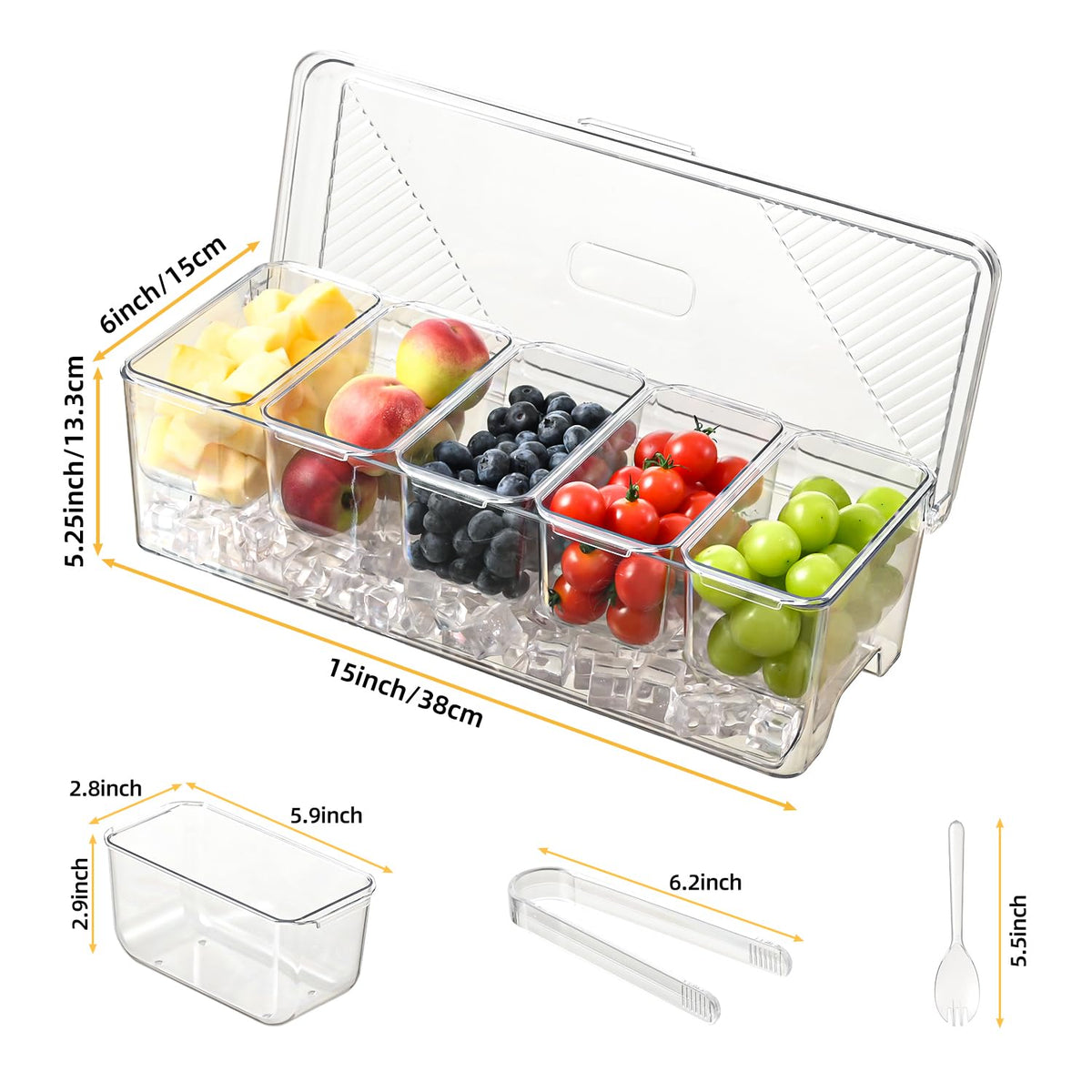 Uni HIMO 15x6x5.25 inch caddy ready for picnics and work lunches.