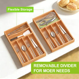 Natural bamboo material for a durable and warm kitchen aesthetic