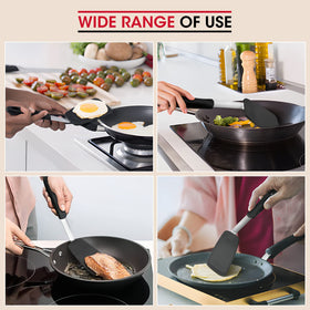 Unicook spatula heat resistant to 600F for high-heat sautéing.
