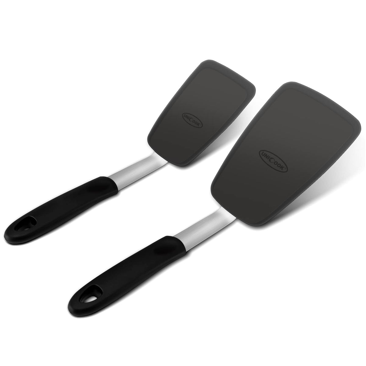 Unicook small silicone spatula for delicate tasks and precise flipping.