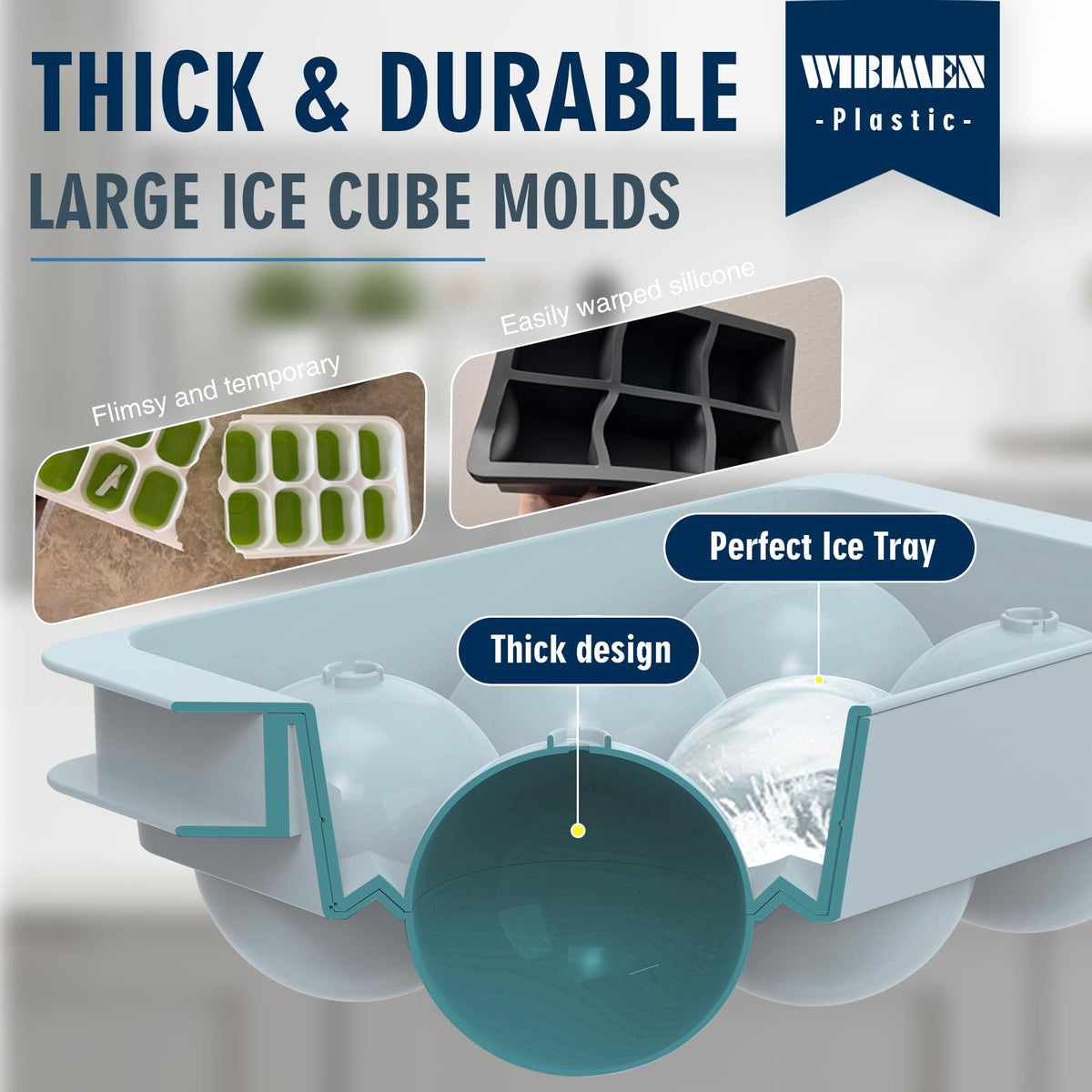 Unigul food-grade ice mold designed for safe, clean tasting drinks.
