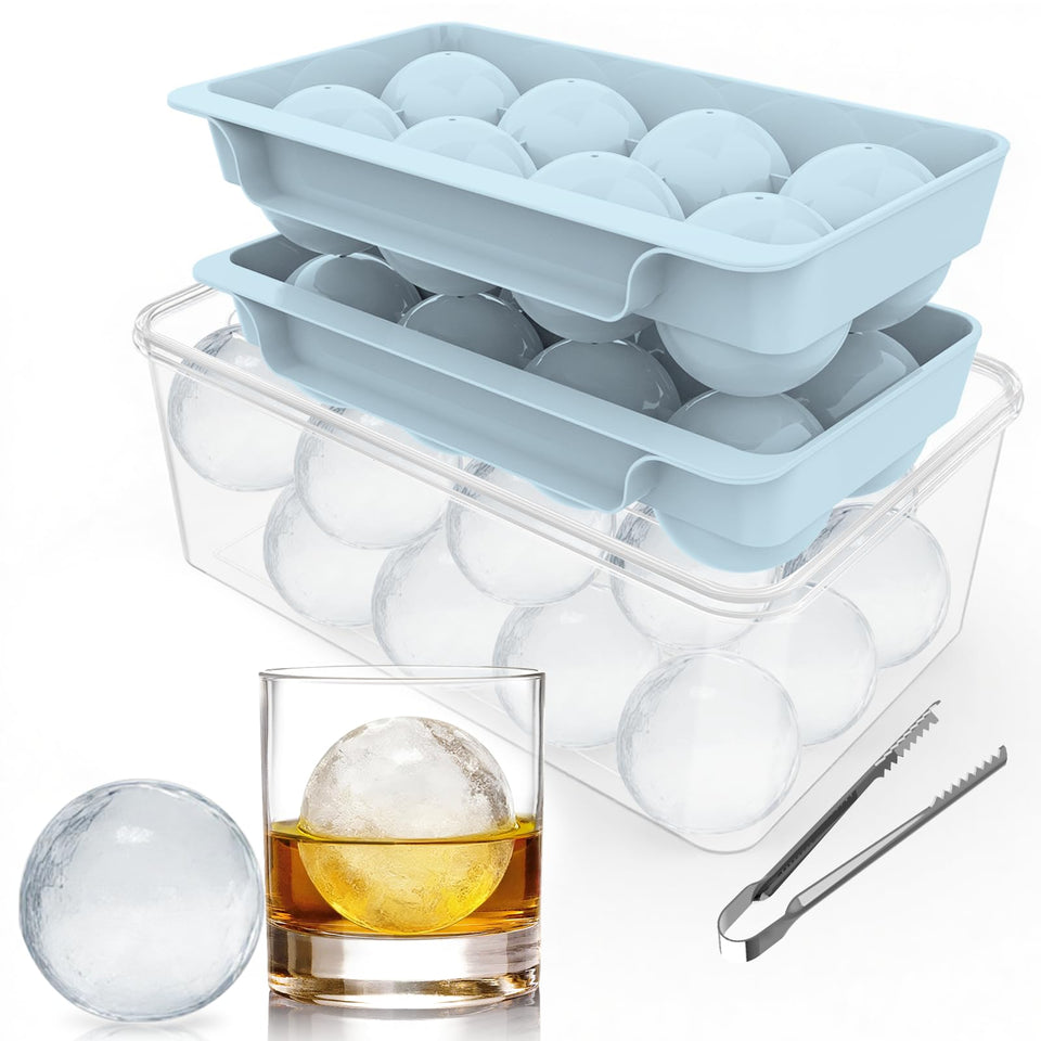 Unigul large ice ball mold with eight spheres, ideal for whiskey cooling.