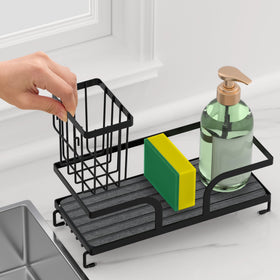 Uninol stone drying tray drains water for a dry, tidy countertop.