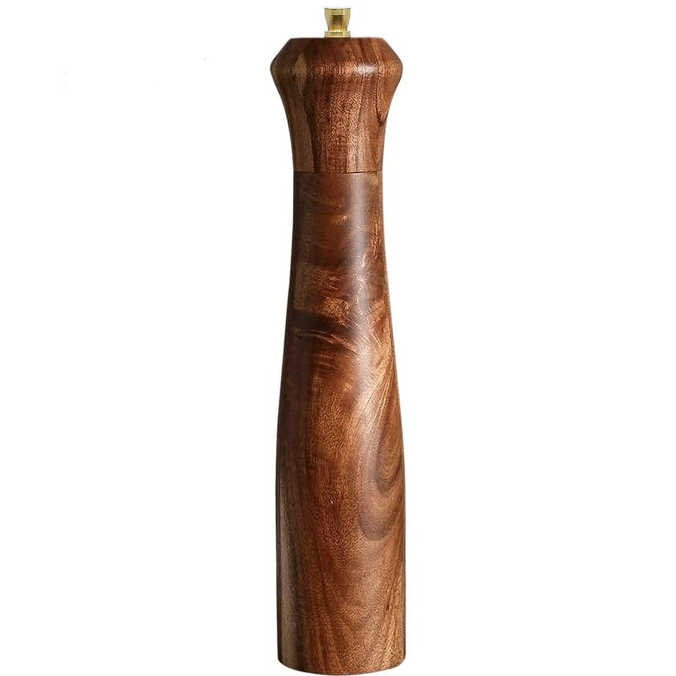 UNIOVC wooden pepper grinder with ceramic rotor for smooth, consistent grinding