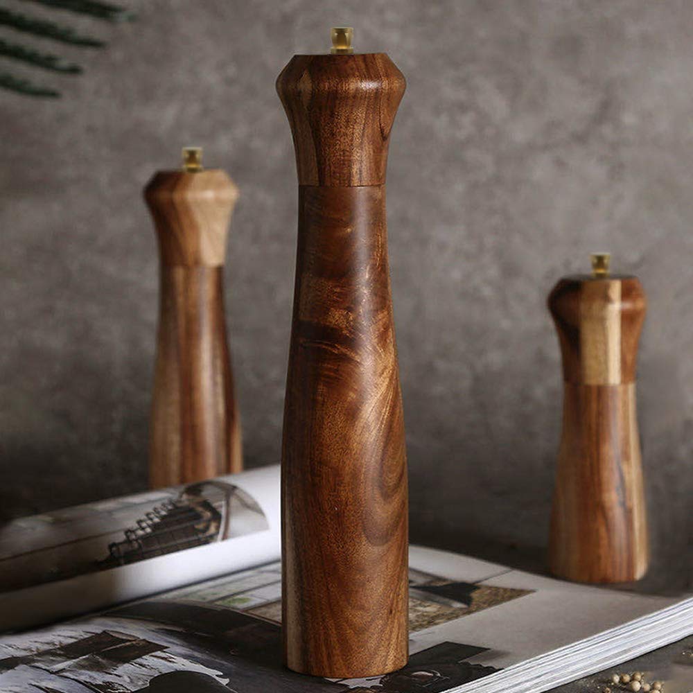 UNIOVC wooden pepper grinder displayed on a dining table