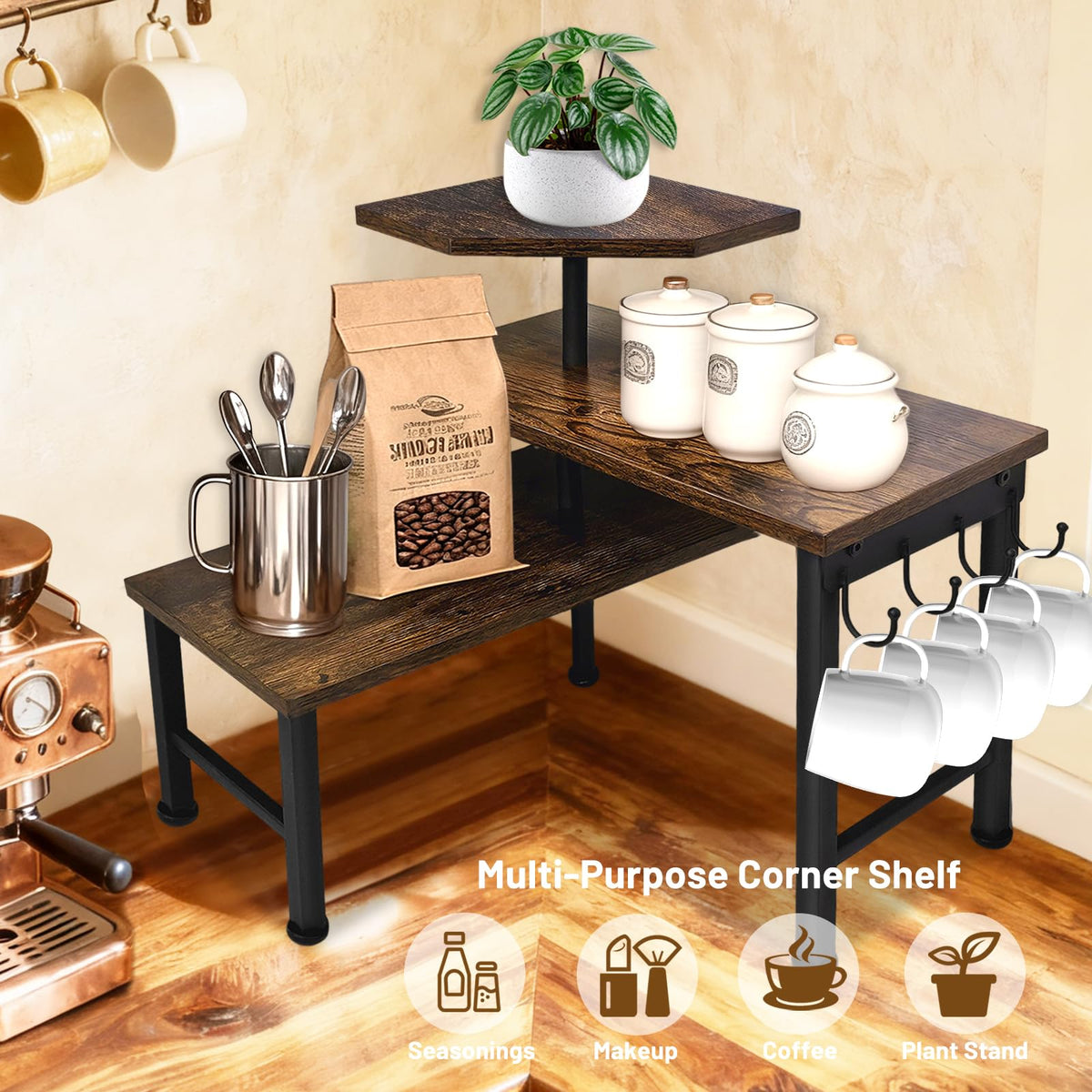 Uniqcovosa stable connecting rod enhances shelf stability and weight distribution.