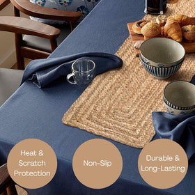 Reversible UNIQINNOW jute runner offering two classic looks