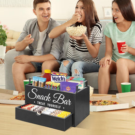 Unistyle snack bar bin front view with open top for easy access and refills
