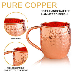 UNISWEET 16oz copper mug ideal for cocktails and cold drinks.