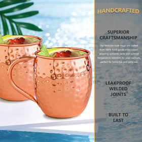 UNISWEET copper mug with classic barrel shape and premium finish.