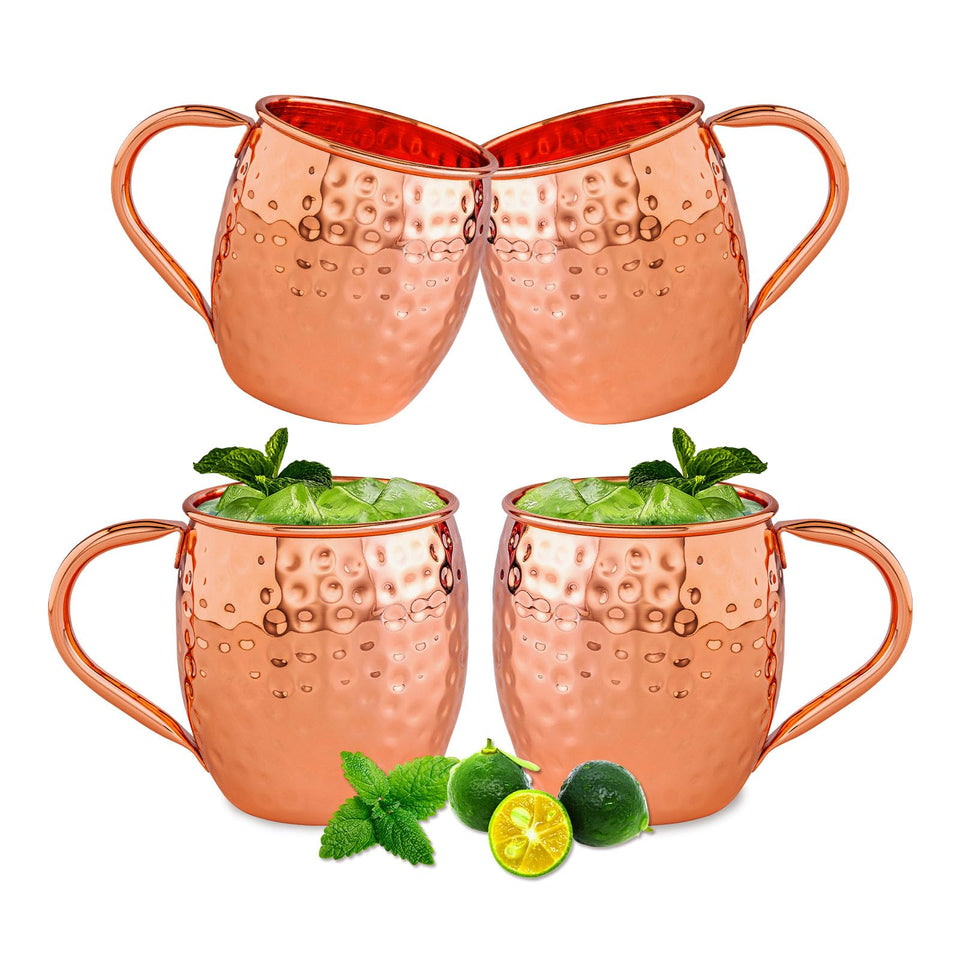 UNISWEET Moscow Mule copper mug with hand-hammered texture for stylish grip.