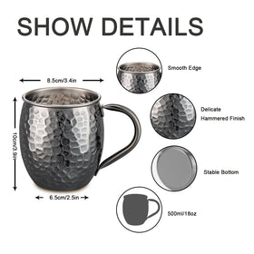UNISWEET Moscow Mule mugs highlight the stainless steel lining inside.