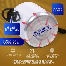 Universal 10.5 qt pressure cooker dimensions 10.4 in diameter and 10.6 in height