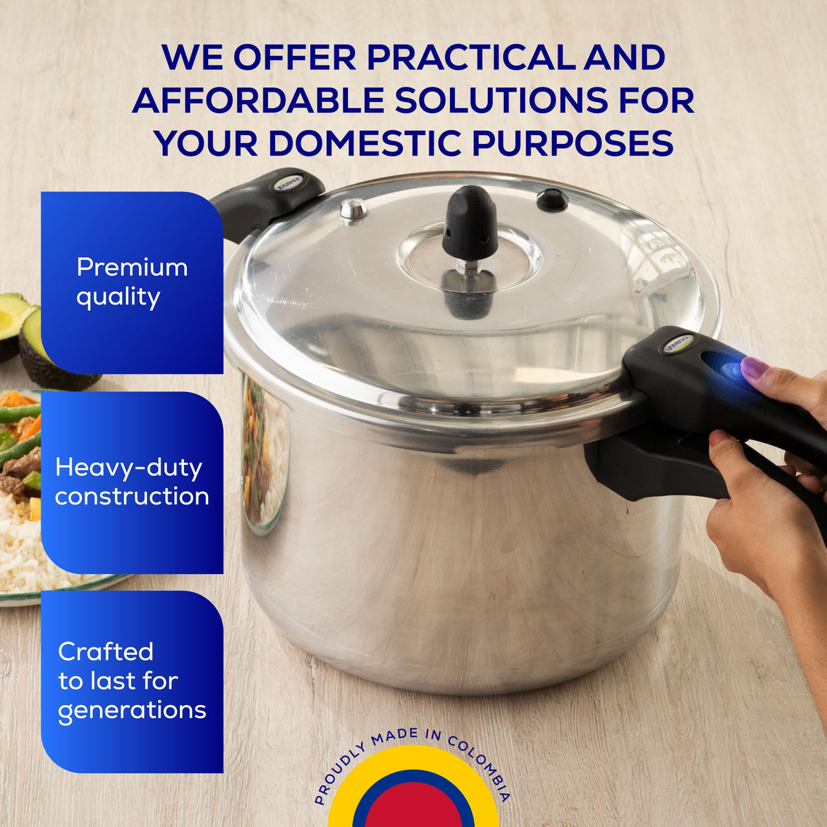 Universal 10.5 qt pressure cooker on stove ready for quick meals