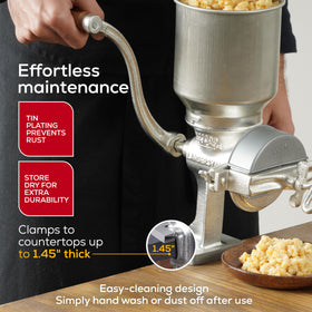 Universal Corona grain mill rubber pad stabilizes grinding on surfaces