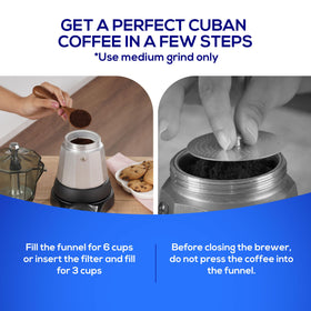 Universal detachable base enables safe, spill-free coffee serving