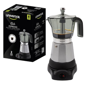 Universal Electric Moka Pot 6 cup brewing rich Cuban espresso at home