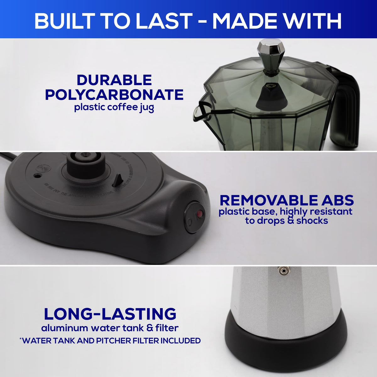 Universal clear top view lets you watch brew progress