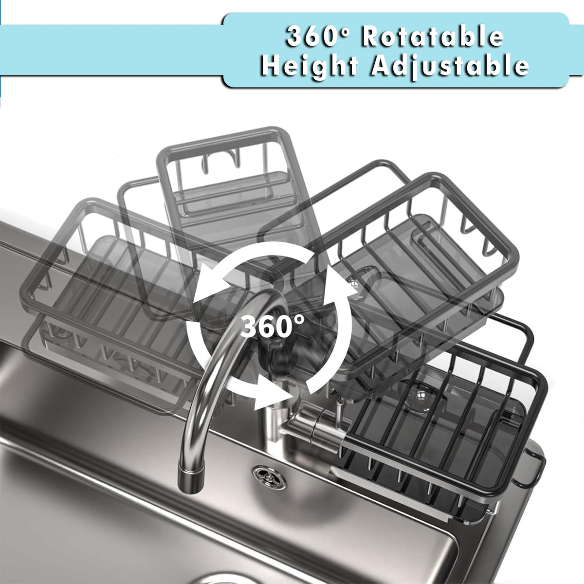 Ideal for bathrooms or utility spaces with round faucets