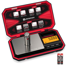 UNIWEIGH travel scale front digits clearly display precise weight readings on the go