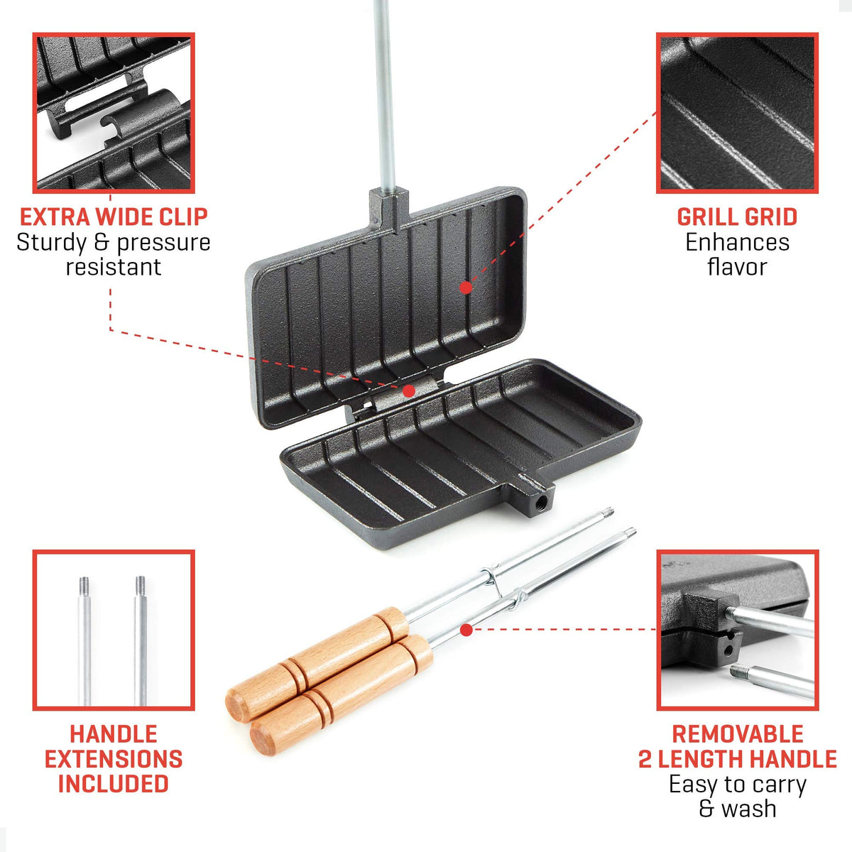 Uno Casa Mountain Japanese Sandwich Maker in action for outdoor meals.