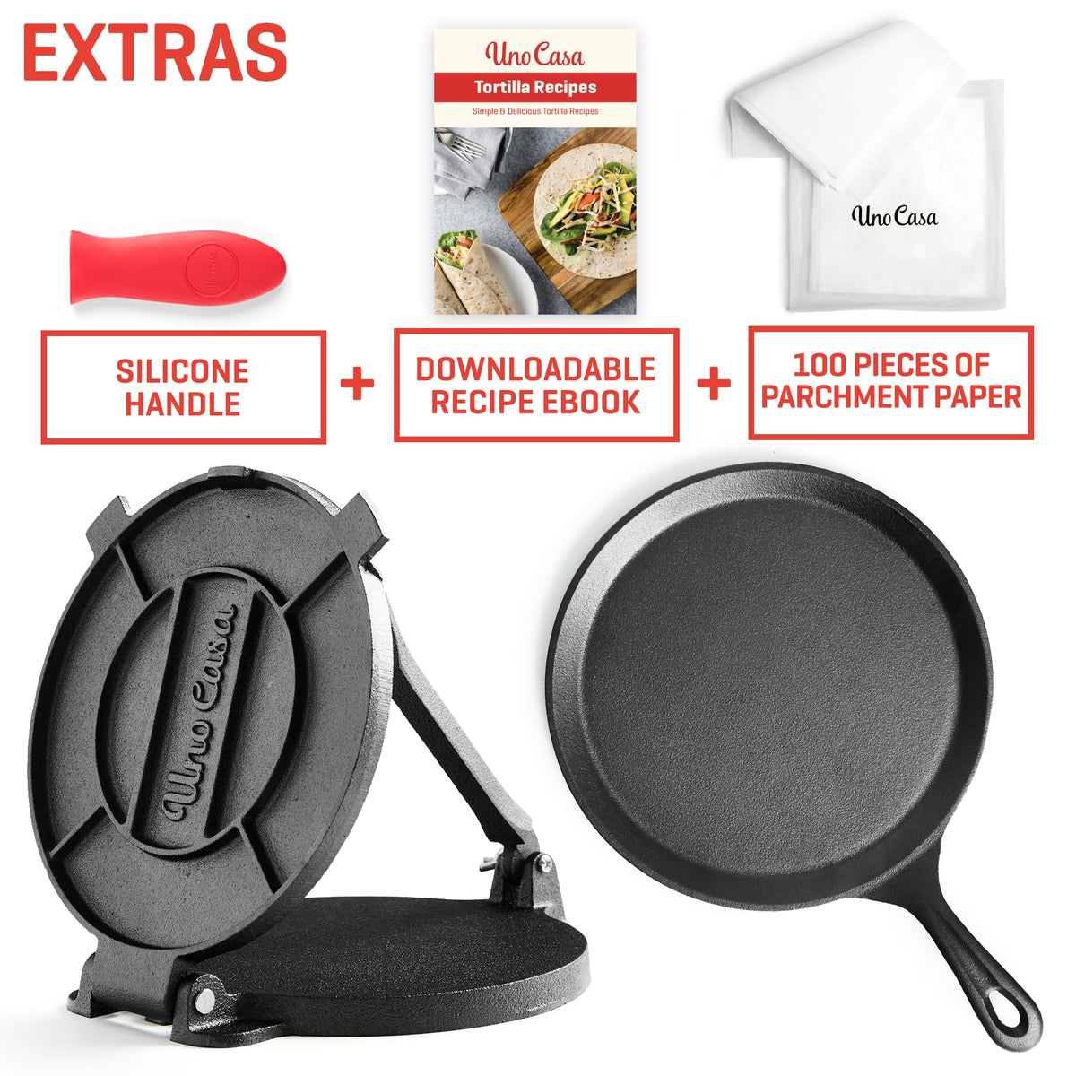 Uno Casa pre-seasoned set ready for immediate use in daily meals.