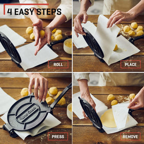 Uno Casa tool for rotis, arepas, and dumplings at home.