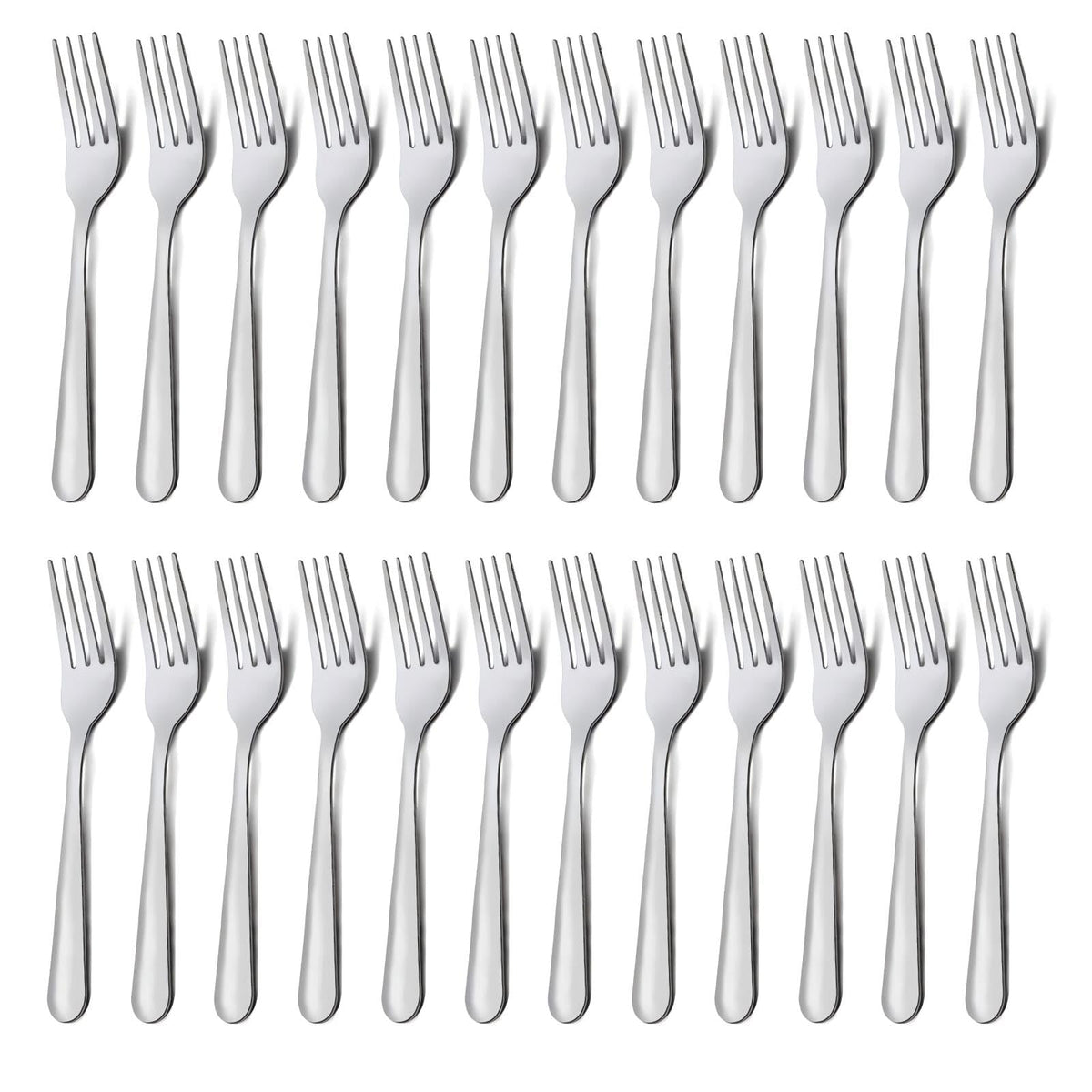 Unokit 36-piece dinner forks with a mirror finish for family meals and gatherings