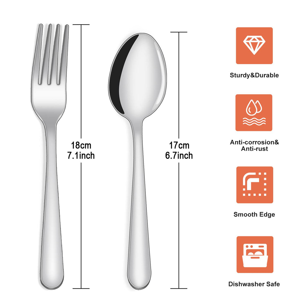 Unokit 36-piece silverware set forks with ergonomic design for comfortable meals