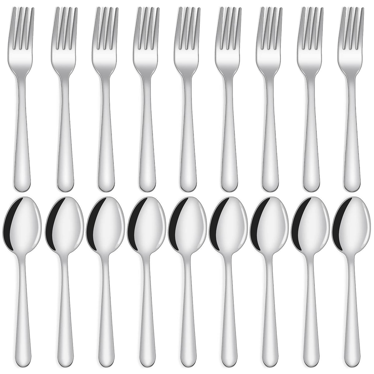 Unokit 36-piece silverware set spoons with mirror polish for elegant daily dining