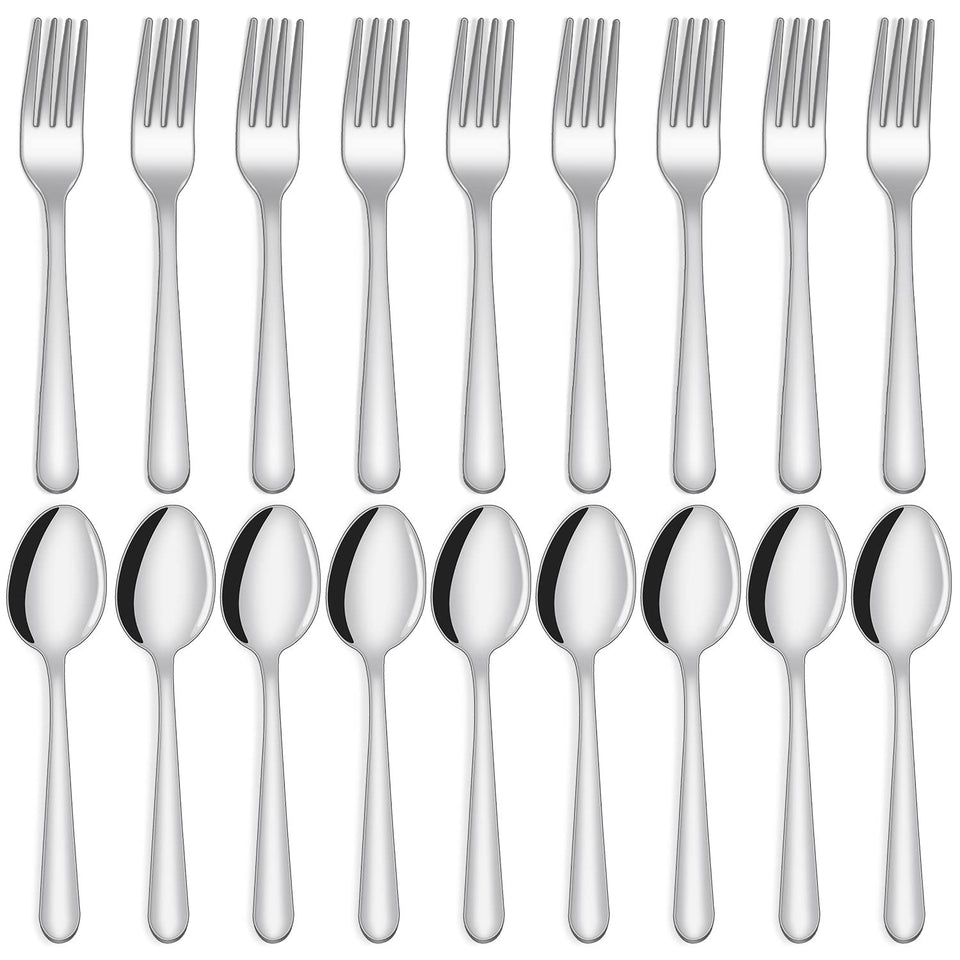 Unokit 36-piece silverware set spoons with mirror polish for elegant daily dining