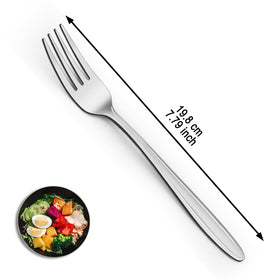Unokit mirror polished forks enhancing a sleek table setting